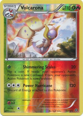 XY Steam Siege 15/114 Volcarona (Reverse Holo)